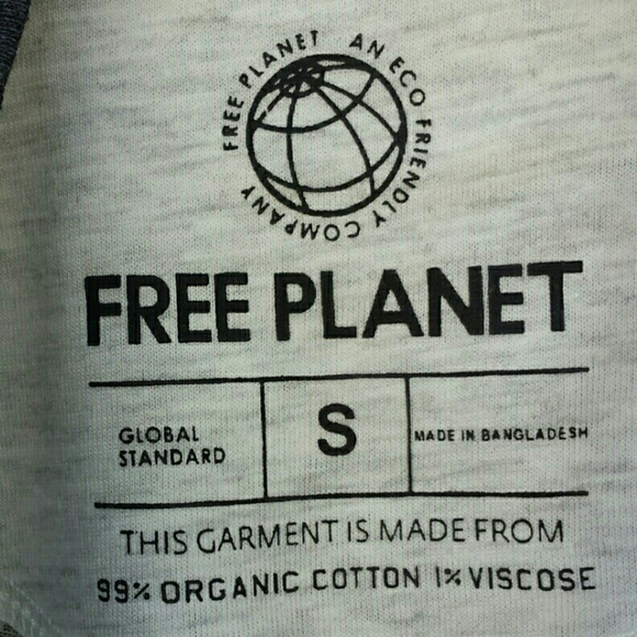 Free Planet Organic Cotton Tropical Hawaiian T-Shirt S - Picture 8 of 8